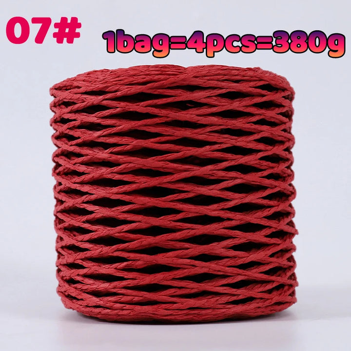380g Bamboo Fiber Raffia Yarn – Straw Paper Yarn for Summer Hats, Bags & DIY Crafts