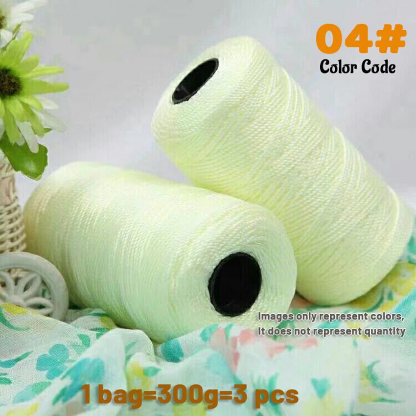 300g Summer Crochet Yarn – Handmade DIY Yarn for Hats, Bags & Home Accessories (3 Pieces/Pack)