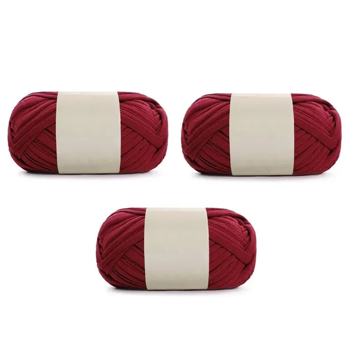 3PC 300g Thick Fabric Yarn – Soft Colored DIY Yarn for Carpets, Bags, Toys & Slippers