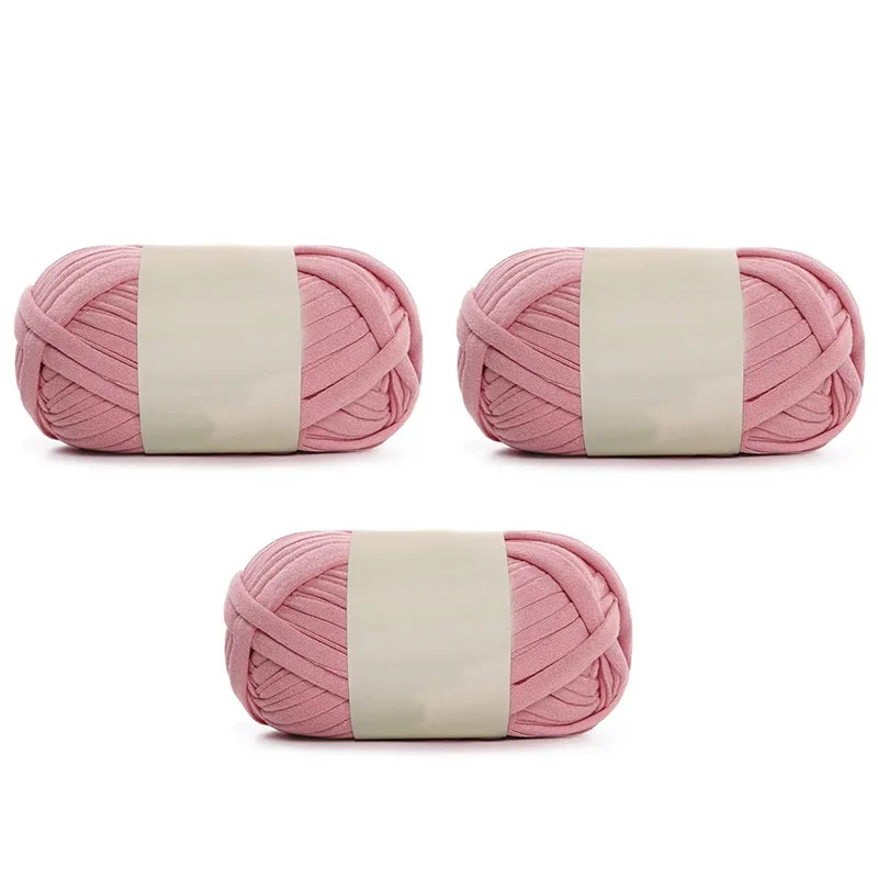 3PC 300g Thick Fabric Yarn – Soft Colored DIY Yarn for Carpets, Bags, Toys & Slippers