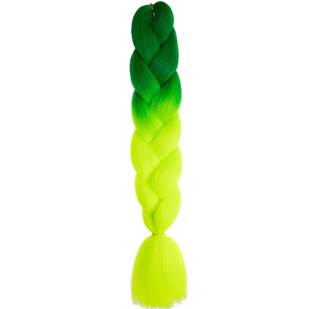 24 Inch Jumbo Braids Extensions – Synthetic Afro Ombre Kanekalon Braiding Hair for Children 22