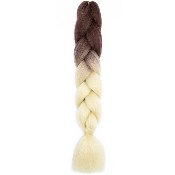 24 Inch Jumbo Box Braids Extensions – Synthetic Braiding Hair for Children (Pink, Purple, Yellow, Gray)