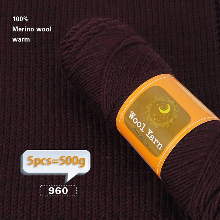 500g Colorful Alpaca Yarn – Thick Knitting Yarn for Sweaters, Coats, Scarves, Hats & Winter DIY Crafts