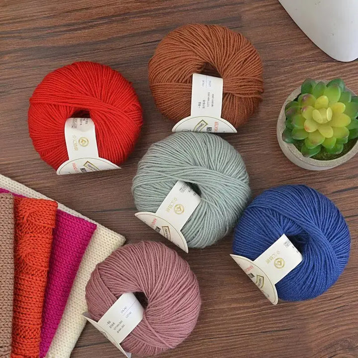 500g 2112 Medium-Fine Wool Yarn – Soft DIY Knitting Yarn for Sweaters, Jackets, Scarves, Hats & Handmade Crafts (10pcs Bag)