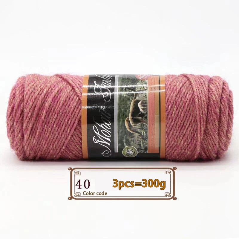 300g Colorful Mohair Alpaca Yarn – Soft Knitting Yarn for Sweaters, Scarves, Hats & DIY Crafts