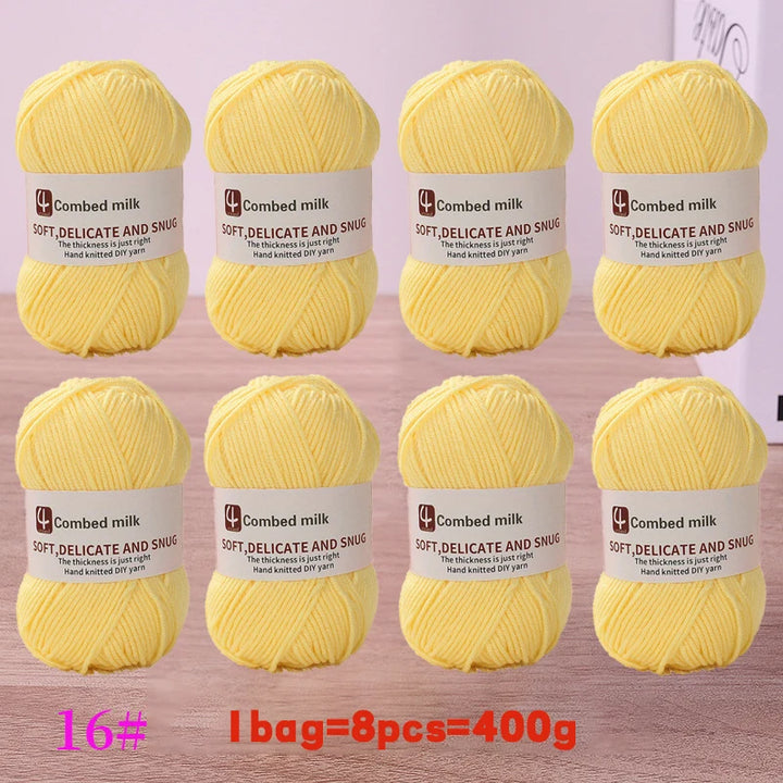 4-Strand Synthetic Knitting Yarn – Soft DIY Craft Yarn for Sweaters, Scarves & Blankets