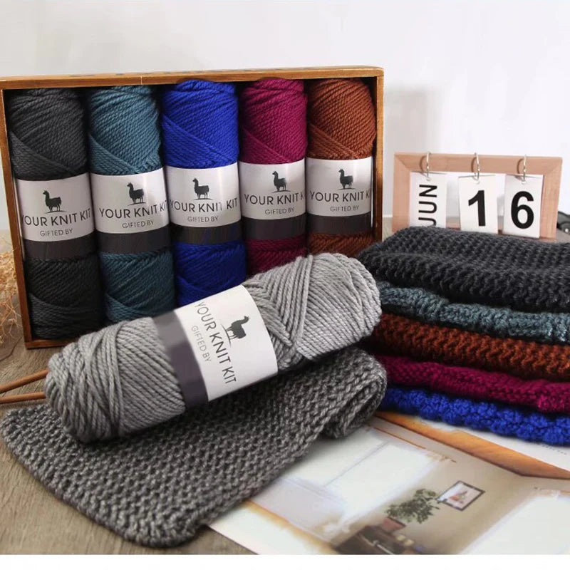 400g Alpaca Wool Yarn – Thick Pure Wool Knitting Yarn for Sweaters, Shawls & Scarves (4 Pieces/Pack)