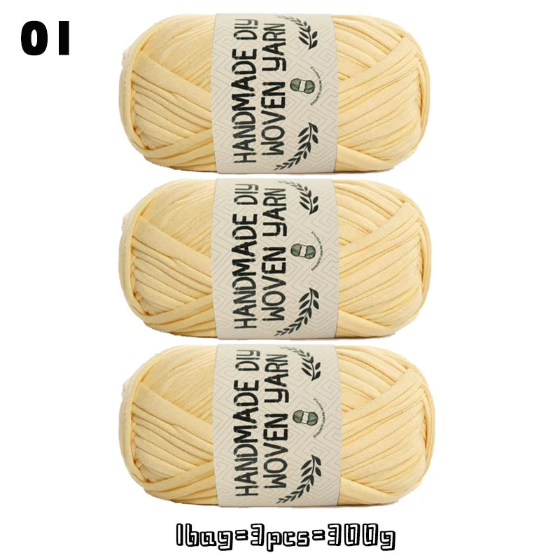 High-Quality Polyester Fabric Yarn – High-Elastic Yarn for Bags, Slippers & DIY Handmade Crafts