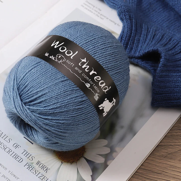 500g Multi-Color Medium-Fine Wool Yarn (6 Pack) – Hand-Knitting Yarn for Sweaters, Scarves & Hats