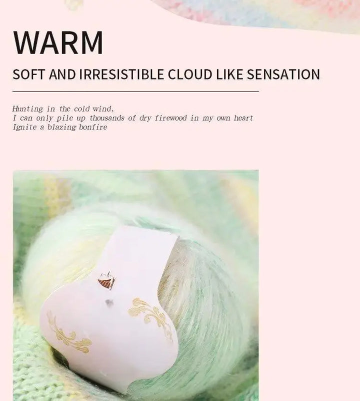 300g Gradient Alpaca Mohair Yarn Set (6 Pieces) – Soft Lightweight Knitting Yarn for Sweaters, Shawls, Hats & Scarves