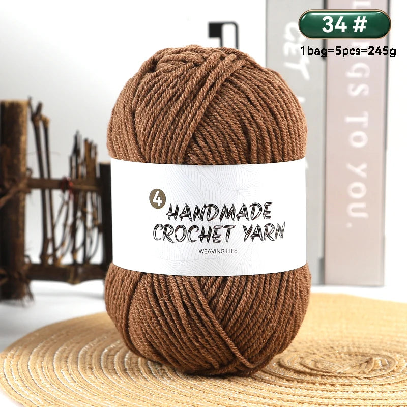 High-Quality 4-Ply Acrylic Yarn – Soft & Lightweight Knitting Yarn for Sweaters, Scarves, Coats, Gloves & DIY Crafts