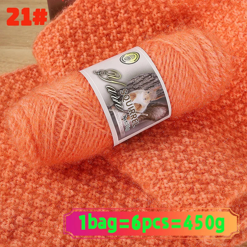 Thick Imitation Fur Yarn Ball – Soft DIY Knitting Yarn for Hats, Scarves, Coats & Shawls