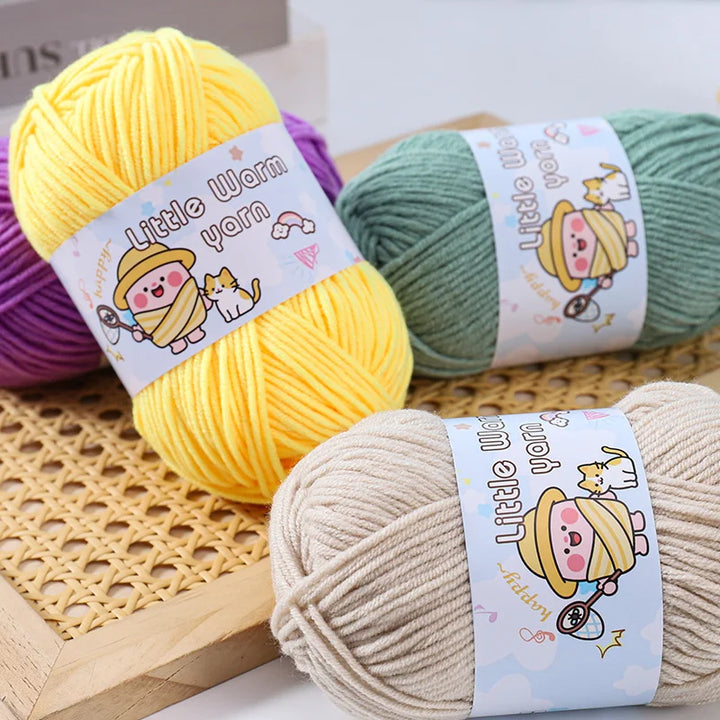 300g Medium-Thick Soft Yarn – DIY Hand-Knitting Yarn Balls for Sweaters, Hats & Crafts (6 Pieces / Pack)