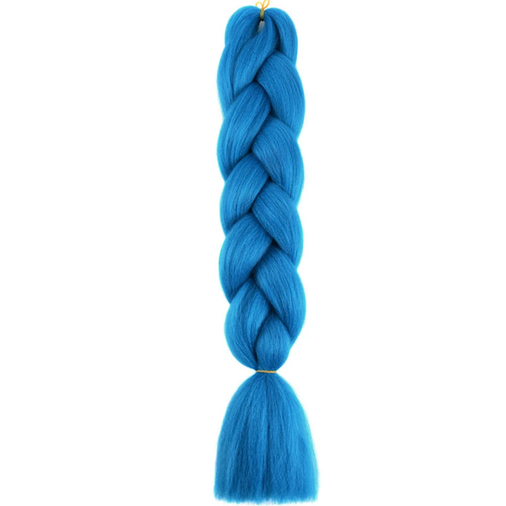 24 Inch Jumbo Box Braids Extensions – Synthetic Braiding Hair for Children (Pink, Purple, Yellow, Gray)