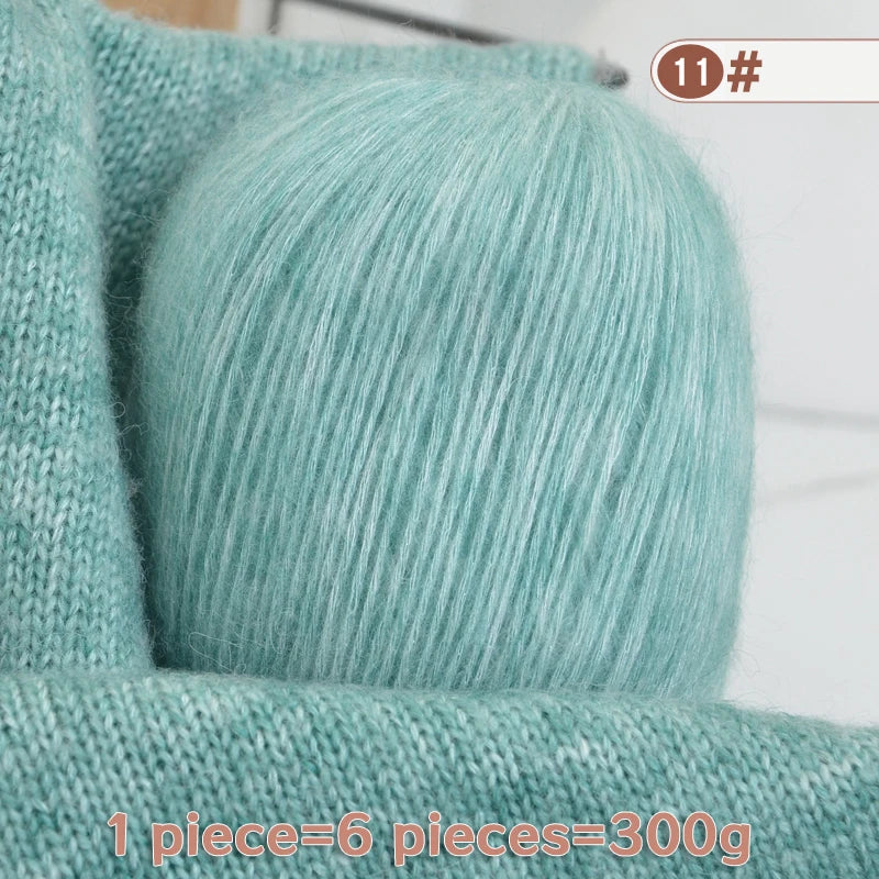 300g High-Quality Cashmere Yarn – Lightweight Multi-Color Yarn for Sweaters, Jackets, Scarves & Hats (6pcs Pack)