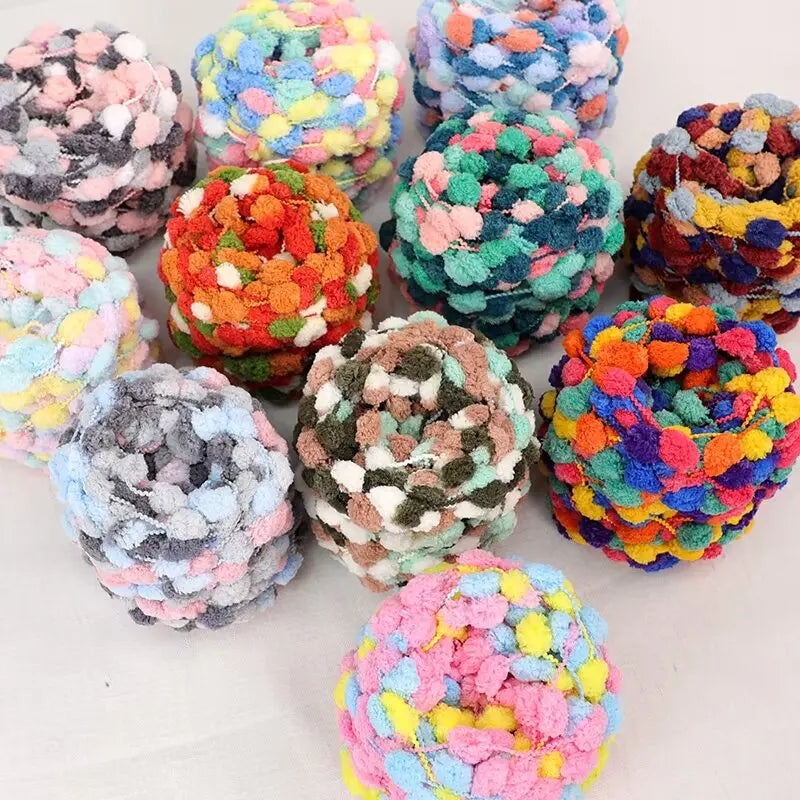 Super Soft Bean Yarn – Plush Polyester Chunky Yarn for Blankets, Cushions, Hats & DIY Crafts (400g, 4pcs Pack)