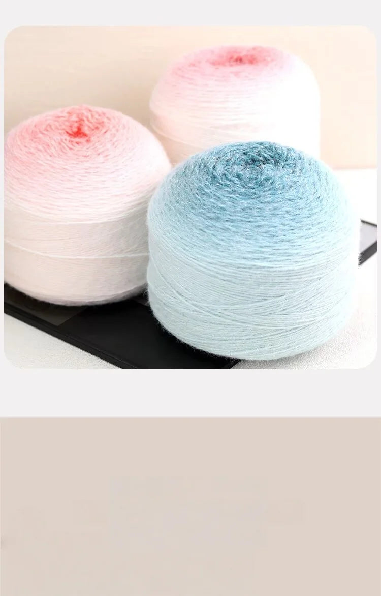 Super Large Gradient Long-Haired Yarn – Extra-Large Medium-Thick Skein for Knitting & Crochet