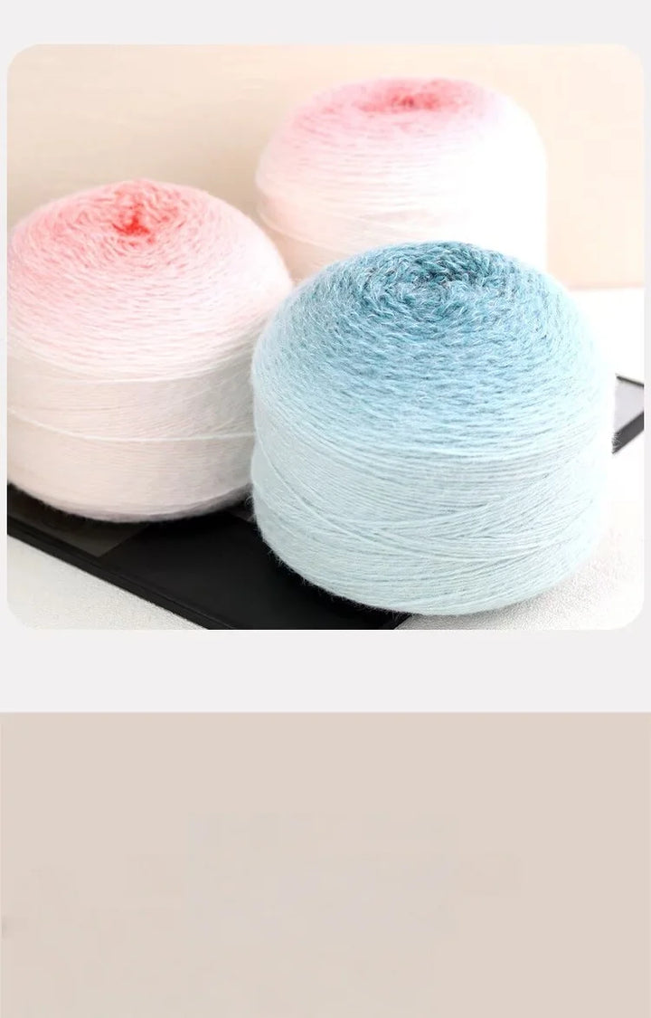 Super Large Gradient Long-Haired Yarn – Extra-Large Medium-Thick Skein for Knitting & Crochet
