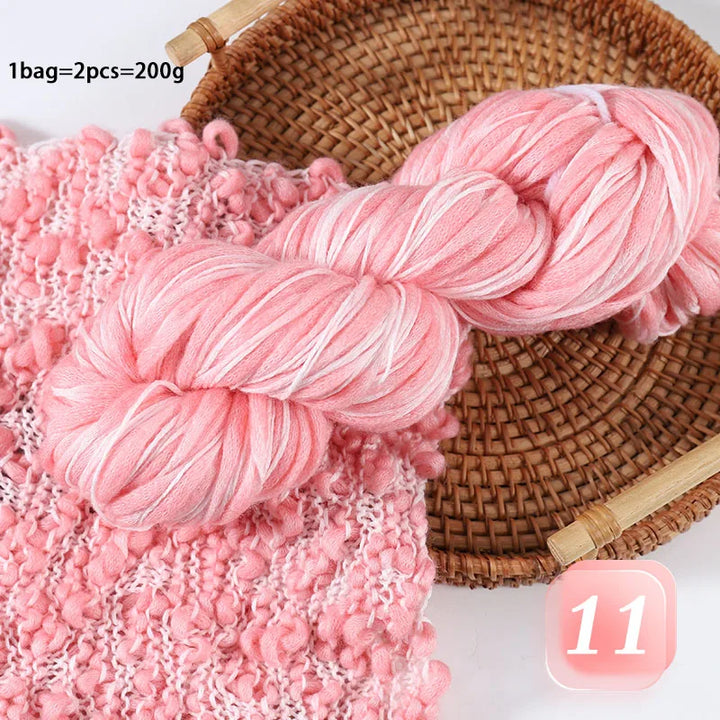 Fancy Twisted Cashmere Yarn – Irregular Imitation Bean Yarn for Hand-Knitting Sweaters, Cardigans, Shawls & DIY Crafts