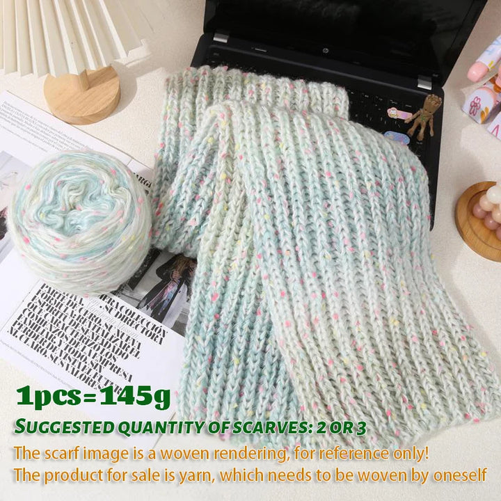 145g Gradient Dot Wool Yarn Ball – Soft Long-Dye Knitting Yarn for Scarves, Hats & Fashion Accessories