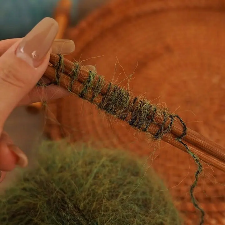 300g Long-Hair Alpaca Mohair Yarn Set (6 Pieces) – Soft Fluffy Knitting Yarn for Sweaters, Shawls & Winter Clothing