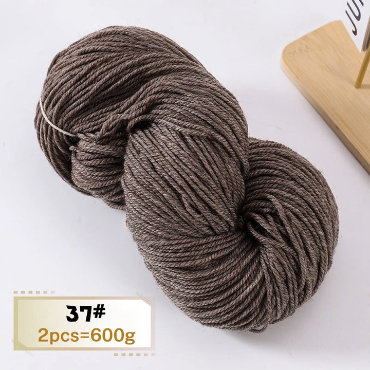 600g Thick Alpaca Wool Yarn Set (2 Pieces) – Premium Knitting Yarn for Sweaters, Scarves, Hats & DIY Crafts