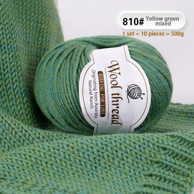 Rainbow Gradient Alpaca Wool Yarn – Medium Thick Knitting Yarn for Sweaters, Scarves, Shawls & DIY Crafts