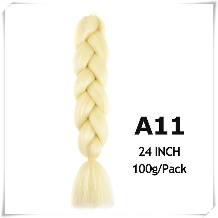 Pre-Stretched Jumbo Braiding Hair – 24 Inch Ombre Purple Synthetic Crochet Extensions for Women