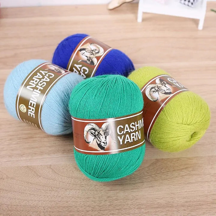 Cashmere Knitting Yarn Balls (6 Pack) – Soft Luxury Yarn for Sweaters, Hats, Scarves & DIY Crafts
