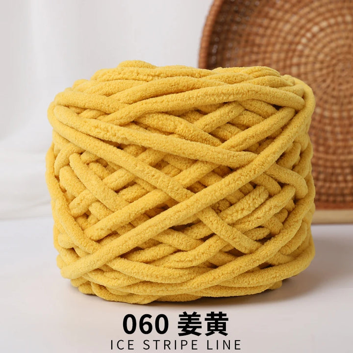 3pcs Ice-Striped Soft Thick Yarn – Handcrafted Yarn for Scarves, Hats, Slippers & DIY Projects