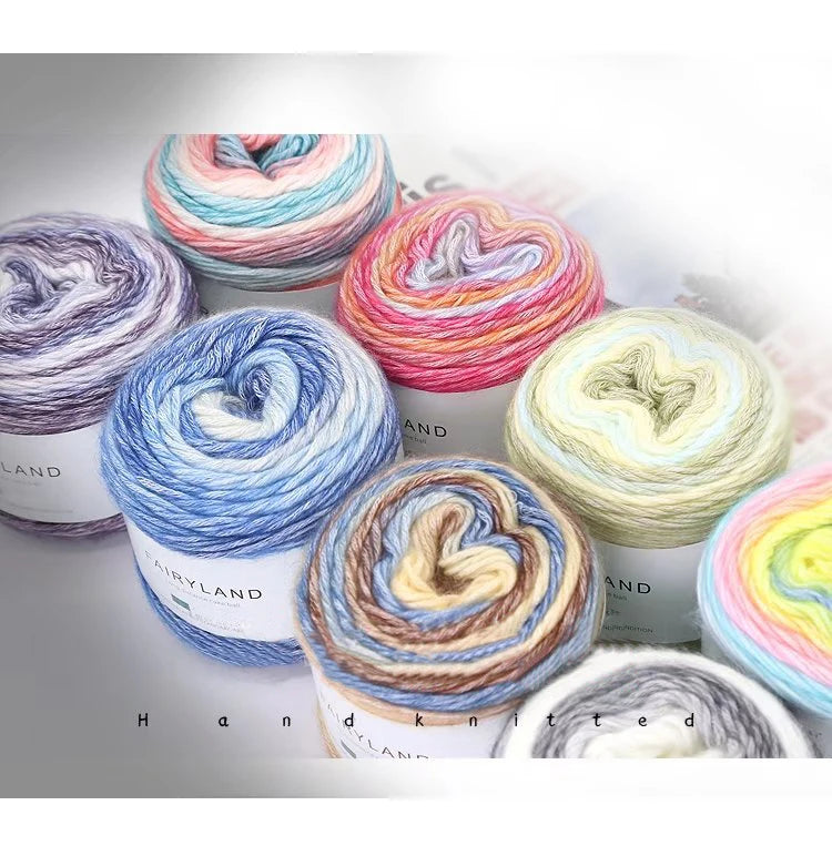 1pc 100g Gradient Rainbow Yarn – Soft Knitting & Crochet Yarn for Sweaters, Scarves, Hats & Shawls