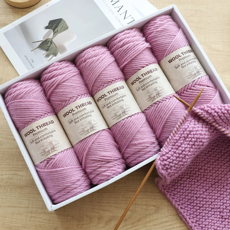 500g Thick Alpaca Wool Yarn – 245 Needle Knitting Yarn for Sweaters, Jackets & Accessories