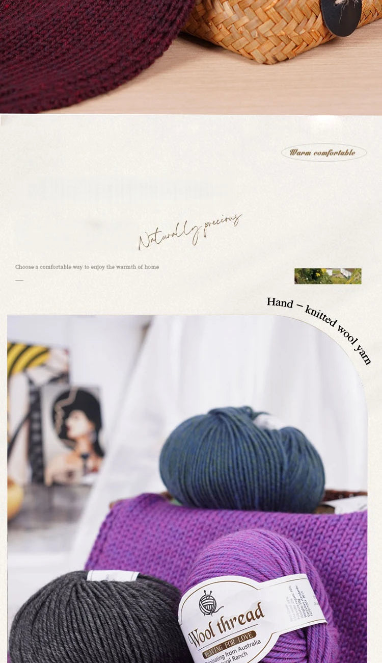 Rainbow Gradient Alpaca Wool Yarn – Medium Thick Knitting Yarn for Sweaters, Scarves, Shawls & DIY Crafts