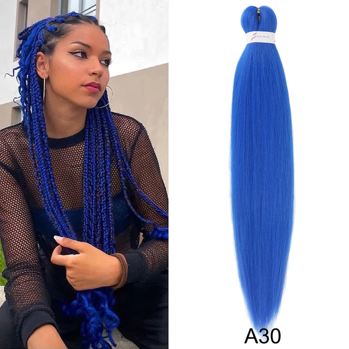 26 Inch Pre-Stretched Braiding Hair – Xpression-Style Smooth Yaki Straight Synthetic Extensions
