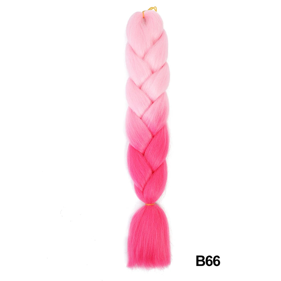 Synthetic 24 Inch 100g Ombre Jumbo Braiding Hair – Kanekalon Twist Extensions
