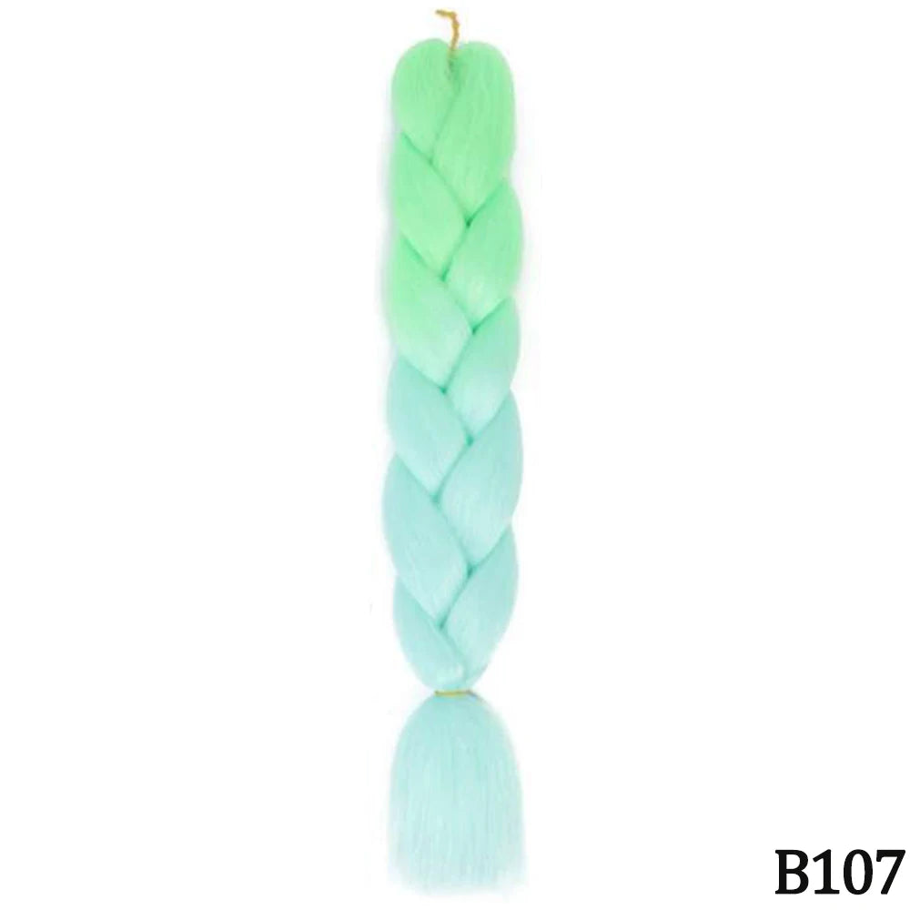 24” Synthetic Yaki Braids – Kanekalon Ombre Jumbo Braiding Hair Extensions 22