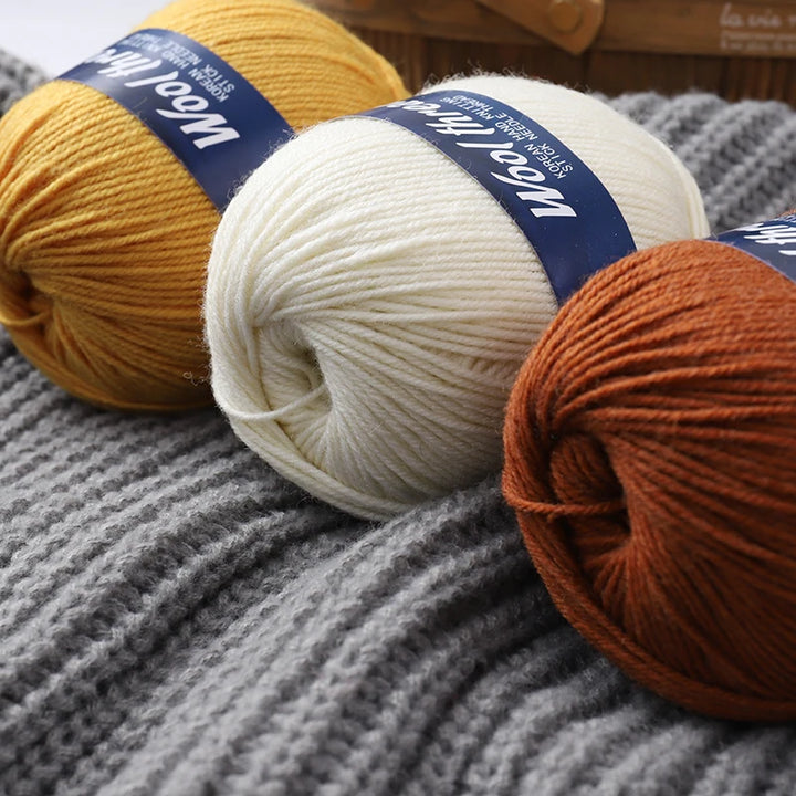 500g Fine Wool & Sheep Cashmere Yarn – Soft Warm Knitting Yarn (6 Pieces/Pack)