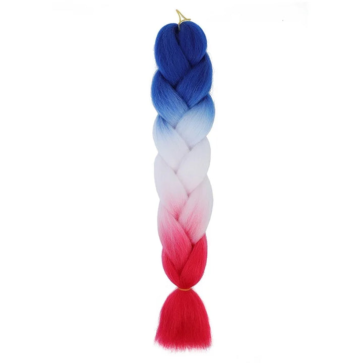 Synthetic 24-Inch Jumbo Braids Hair Extension – Afro Ombre Yaki Straight Crochet Hair