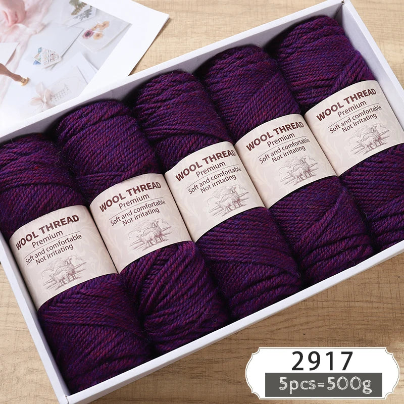 500g Thick Alpaca Wool Yarn – 245 Needle Knitting Yarn for Sweaters, Jackets & Accessories