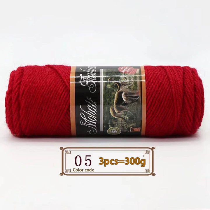 300g Colorful Mohair Alpaca Yarn – Soft Knitting Yarn for Sweaters, Scarves, Hats & DIY Crafts