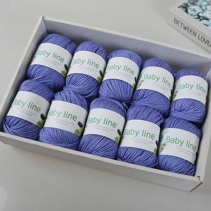 500g Soft Medium-Thick Knitting Yarn Set (10 Pieces) – Cozy Yarn for Sweaters, Hats, Scarves & Crochet Projects