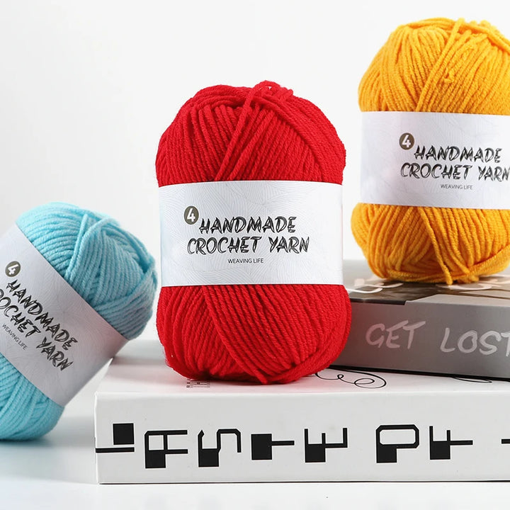 High-Quality 4-Ply Acrylic Yarn – Soft & Lightweight Knitting Yarn for Sweaters, Scarves, Coats, Gloves & DIY Crafts