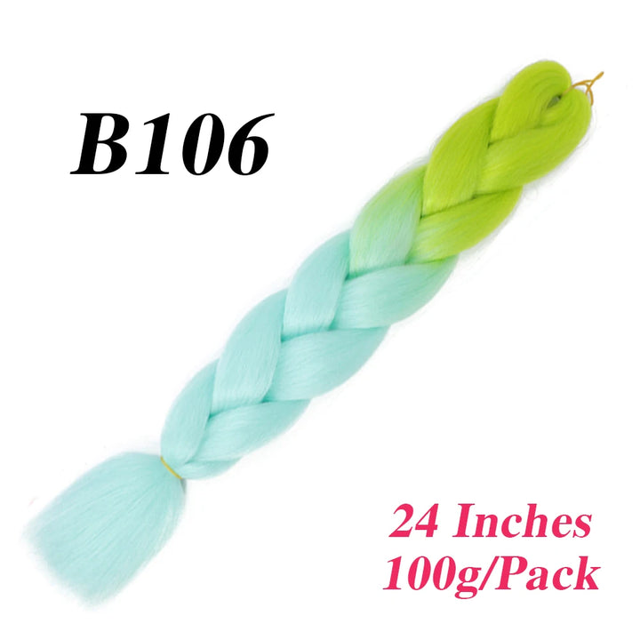 24 Inch Jumbo Braiding Hair – Afro Ombre Synthetic Extensions for Children’s Braids (100g) 33