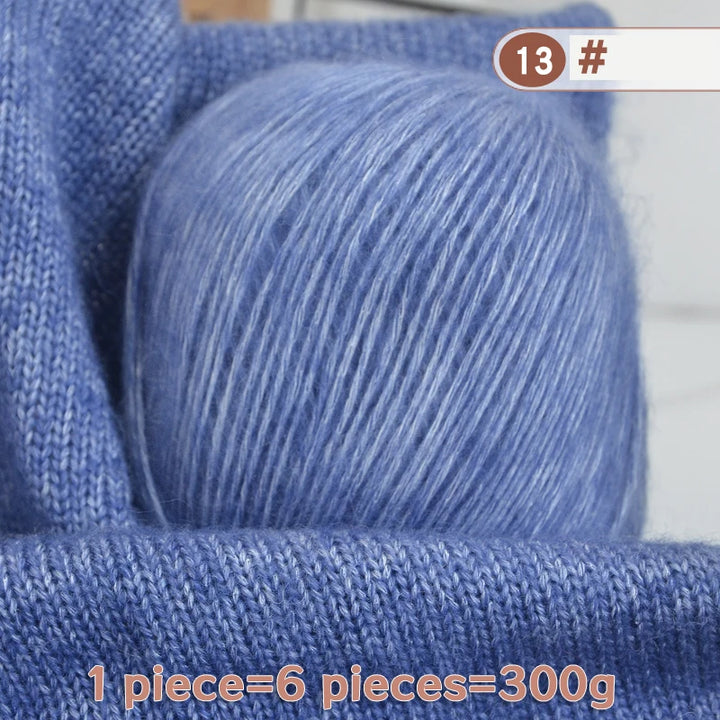300g High-Quality Cashmere Yarn – Lightweight Multi-Color Yarn for Sweaters, Jackets, Scarves & Hats (6pcs Pack)