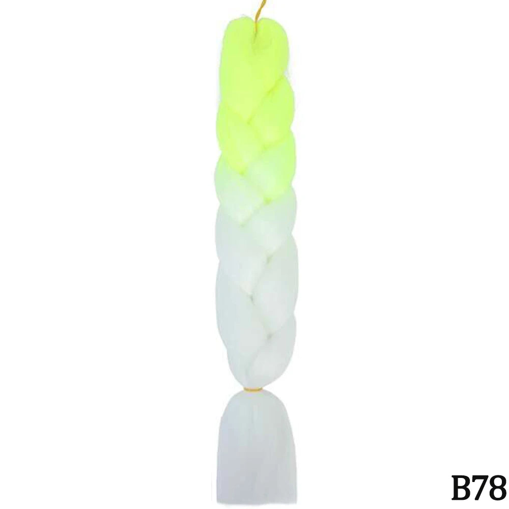 24 Inch Jumbo Braids Extensions – Synthetic Afro Ombre Kanekalon Braiding Hair for Children 22