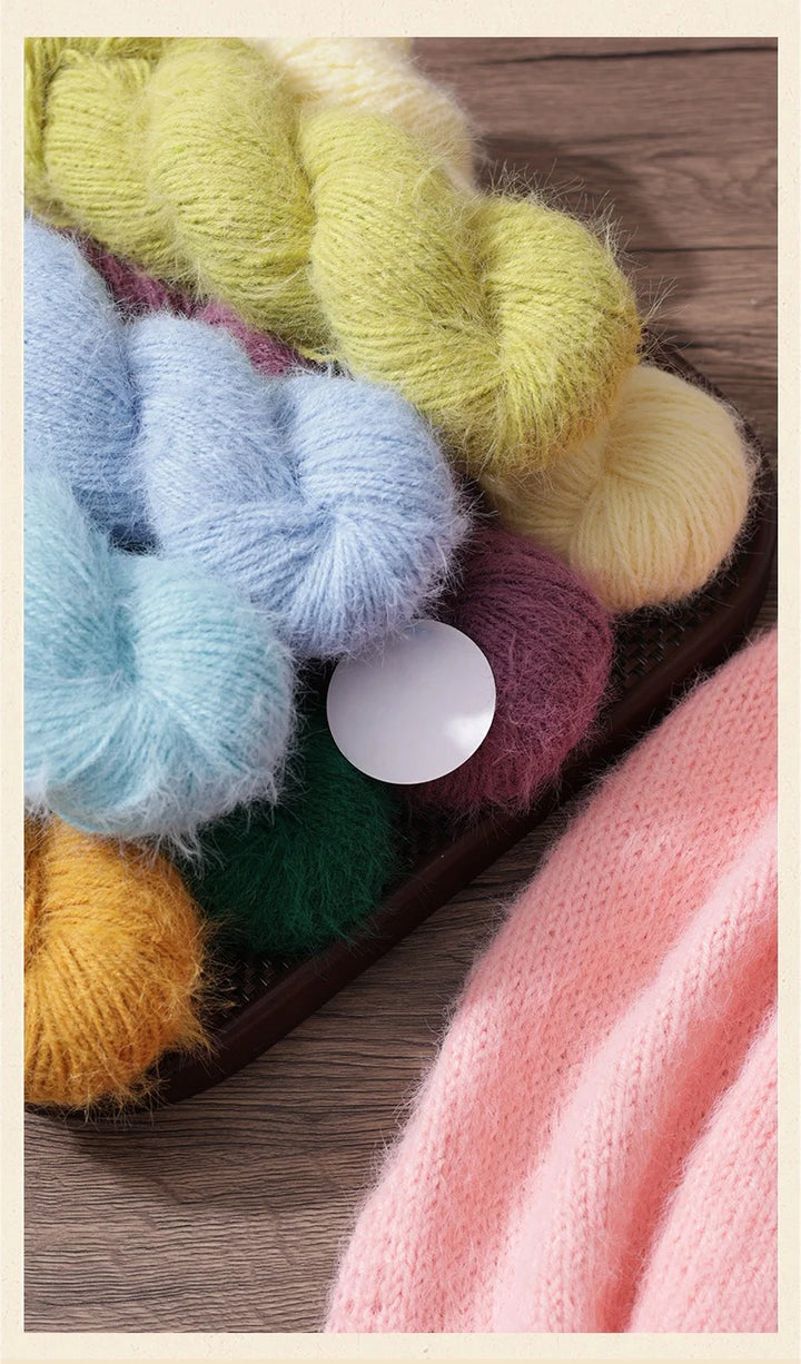 190g Colorful Gold Silk Acrylic Yarn – Medium-Thick Shiny Yarn for Bags, Cushions, Shoes & DIY Crafts