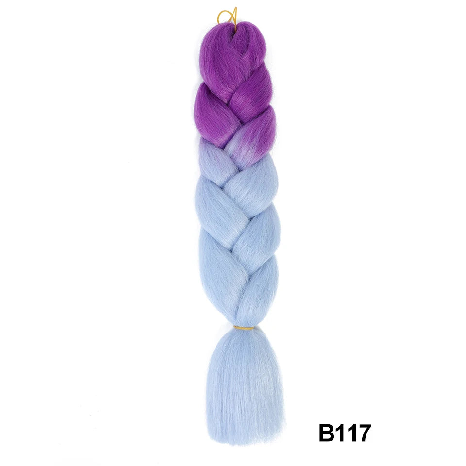 Synthetic 24 Inch 100g Ombre Jumbo Braiding Hair – Kanekalon Twist Extensions