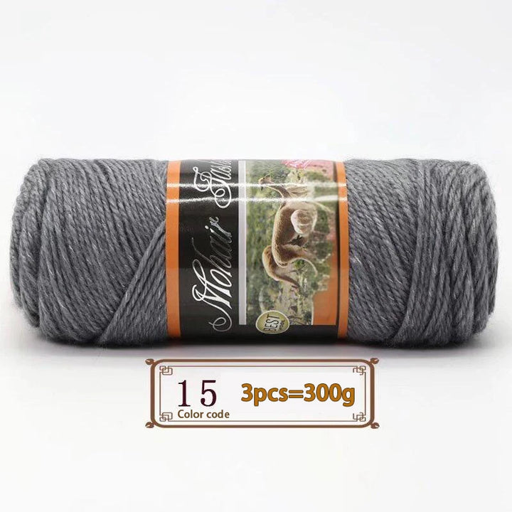 300g Colorful Mohair Alpaca Yarn – Soft Knitting Yarn for Sweaters, Scarves, Hats & DIY Crafts