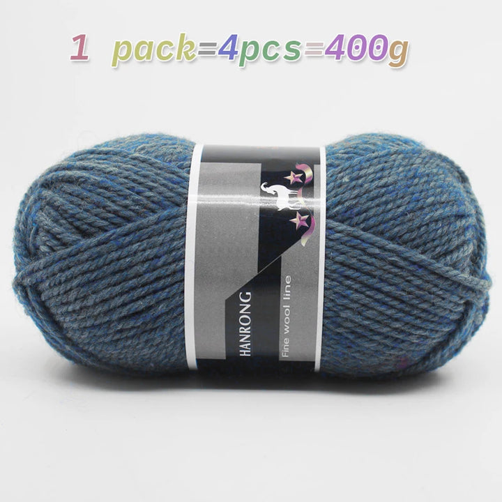 400g Thick Alpaca Wool Yarn – Chunky Knitting Yarn for Sweaters, Scarves, Hats & Coats (4 Skeins Pack)