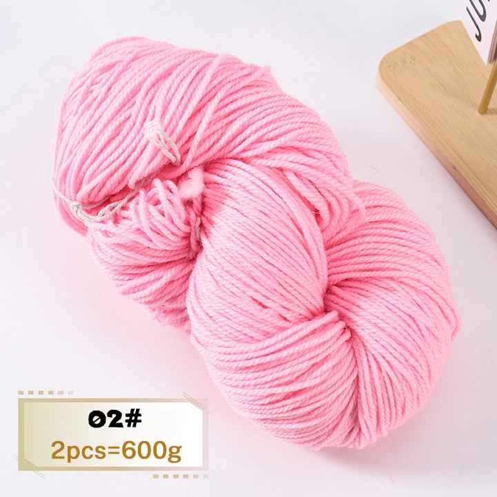 600g Thick Alpaca Wool Yarn Set (2 Pieces) – Premium Knitting Yarn for Sweaters, Scarves, Hats & DIY Crafts